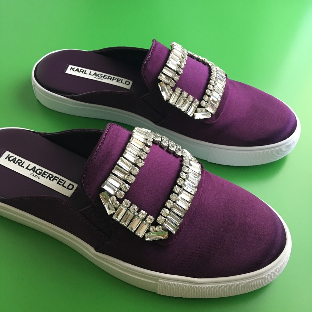 Purple slipons mules Karl Lagerfeld - Picture 2 of 2